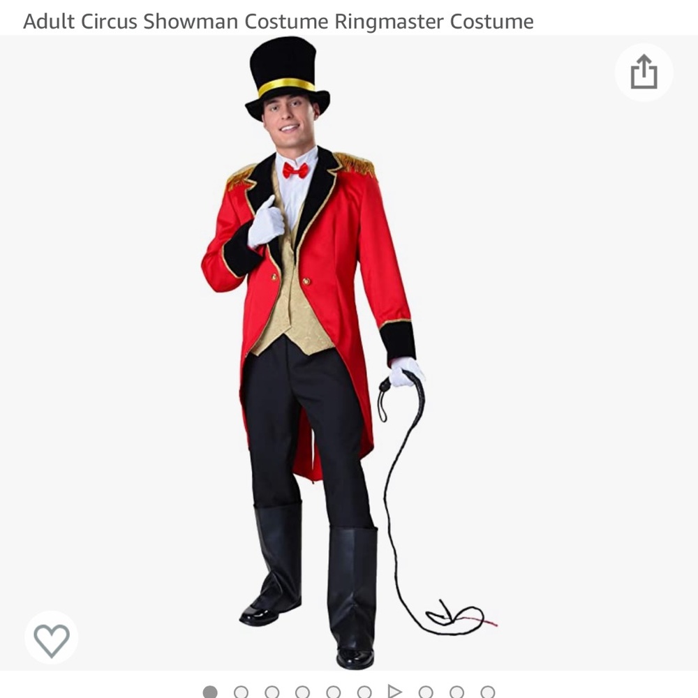 Ringmaster Costume bundle mens large